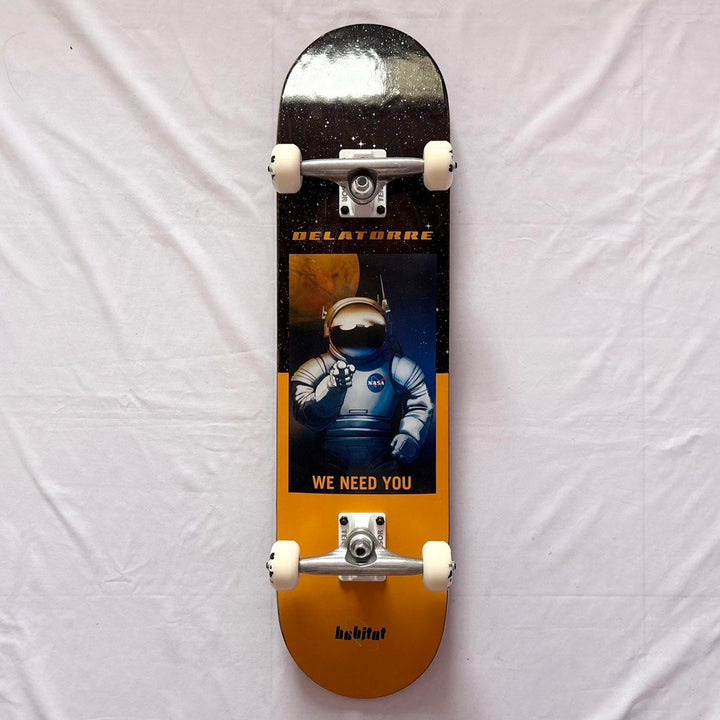 Habitat x NASA “Recruitment” 8.0” x 32” Brian Delatorre Model Custom Skateboard Complete