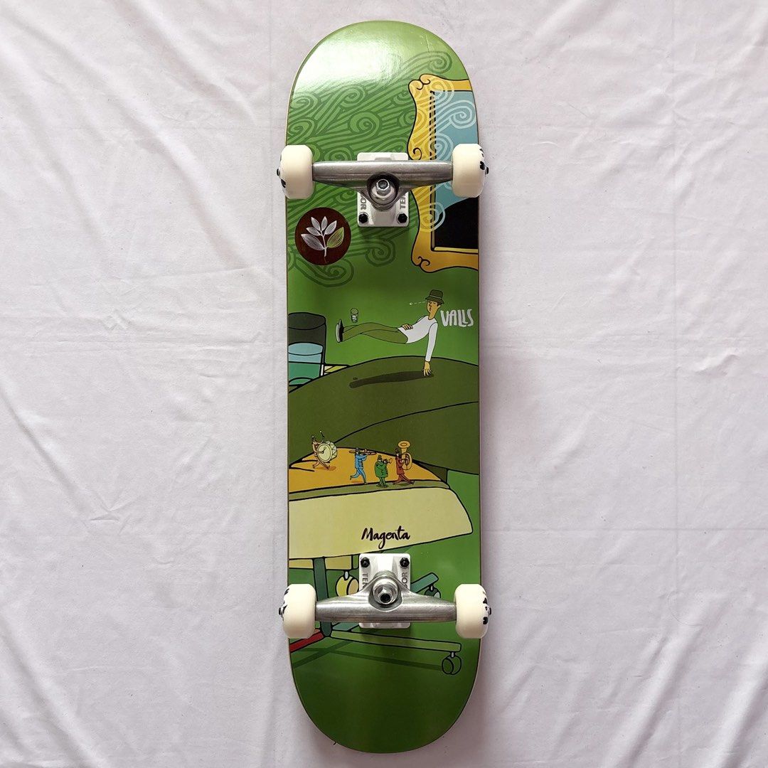 Magenta “Levitate” 8.25” x 31.75” Leo Valls Model Custom Skateboard Complete