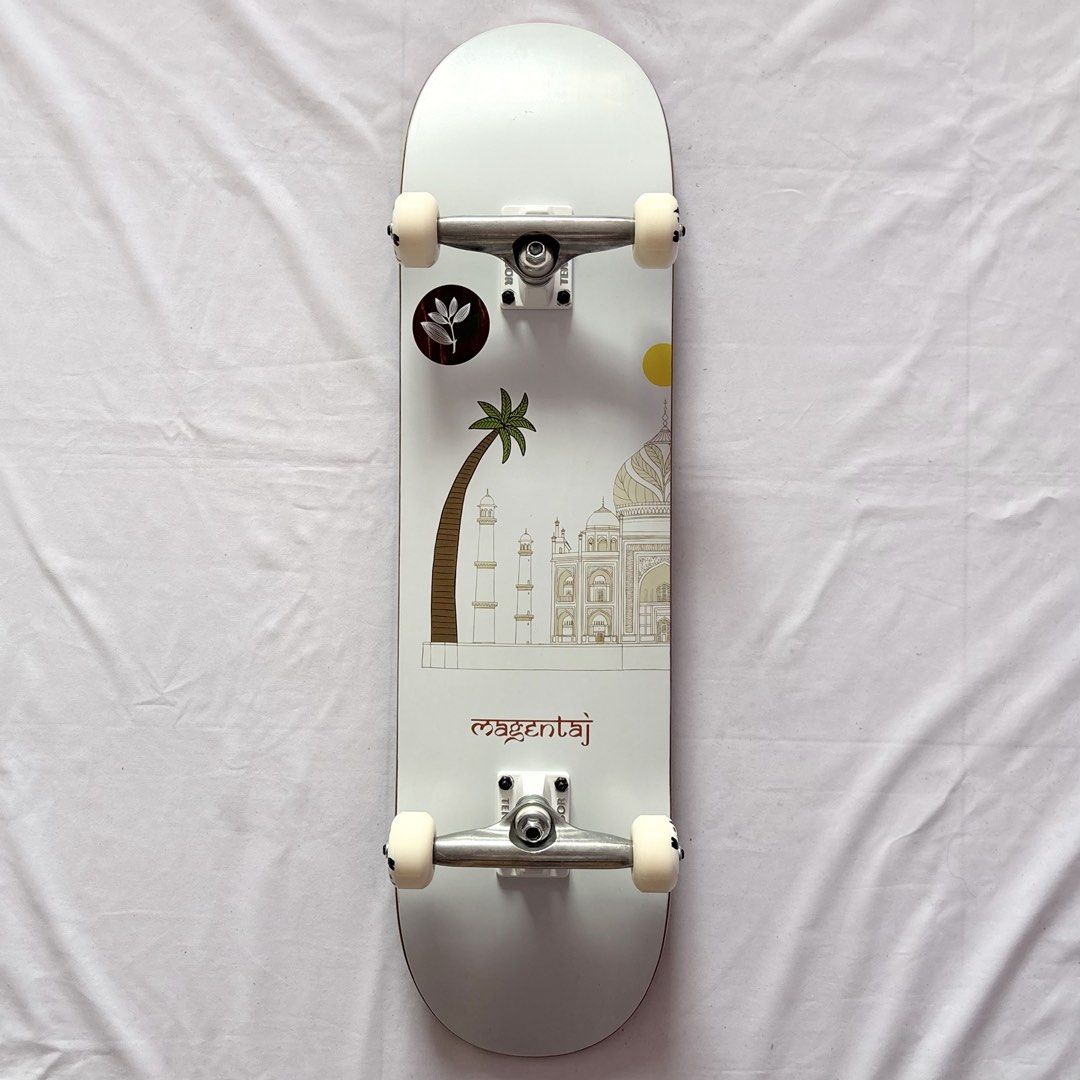 Magenta “Mosque” 8.25” x 32” Custom Skateboard Complete