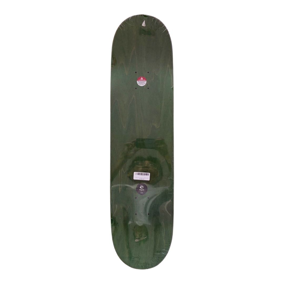 Magenta “Oak Plant” 8.5” x 31.9” Skateboard Deck — top-ply view