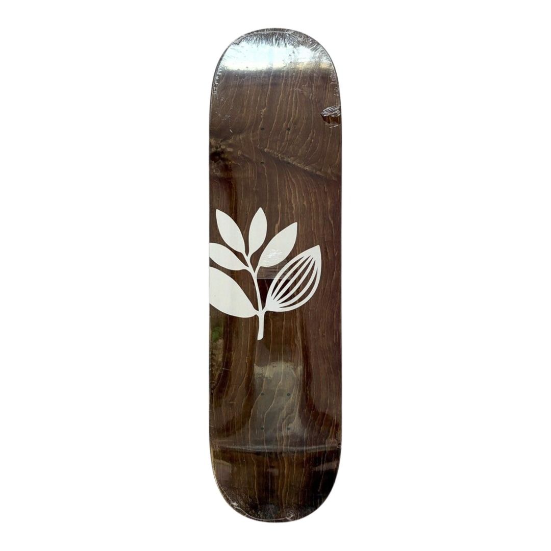 Magenta “Oak Plant” 8.5” x 31.9” Skateboard Deck — underside graphic view