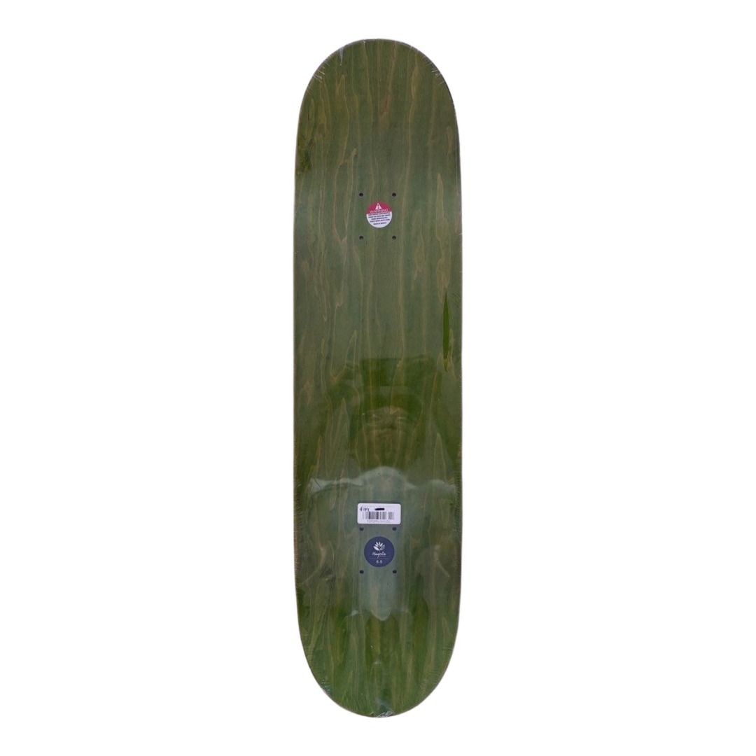 Magenta “Pillar” 8.5” x 31.9” Douglas Model Skateboard Deck — top-ply view