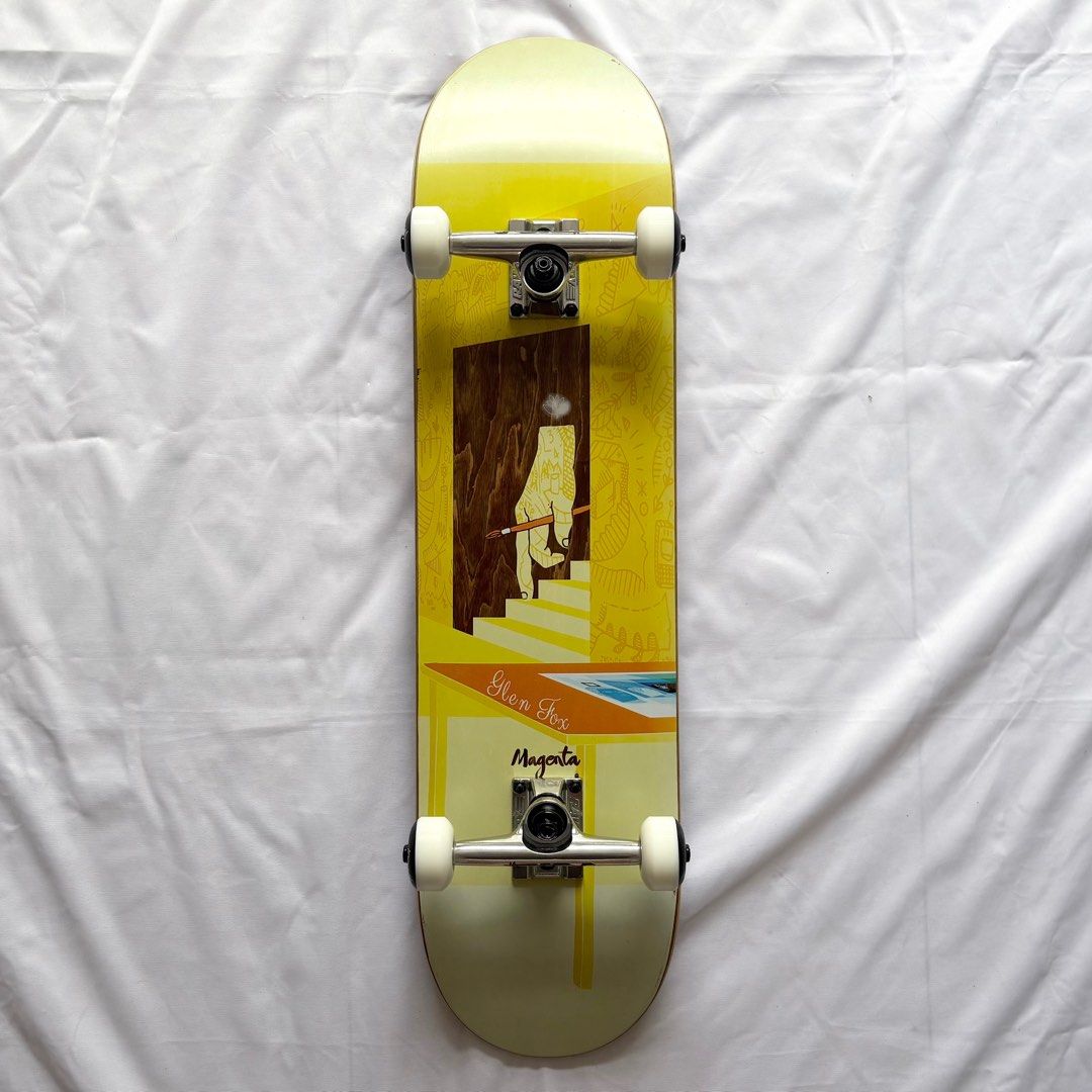 Magenta “Sleep” 7.875” x 31.1” Custom Skateboard Complete