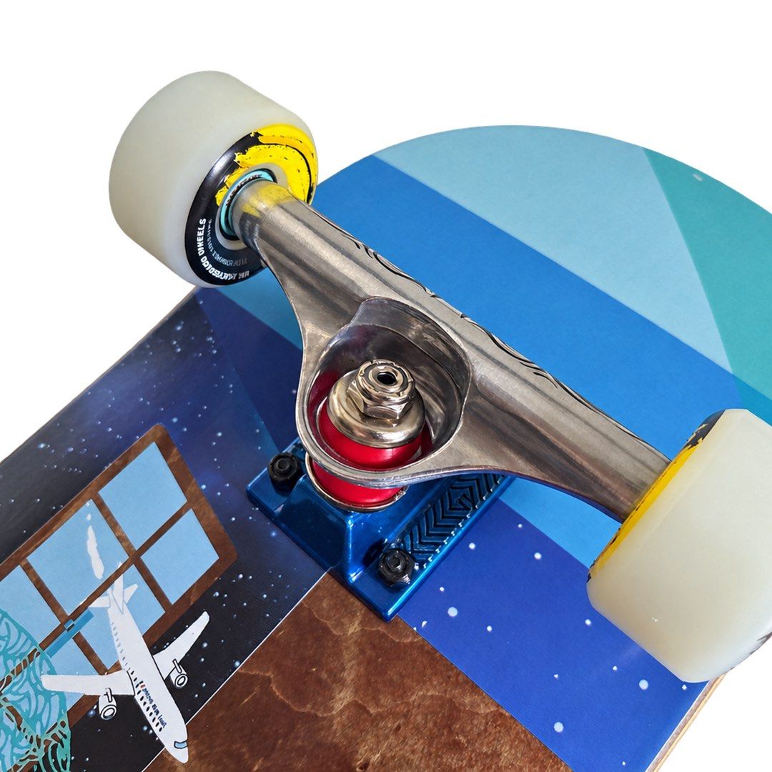 Magenta “Sleep” 7.875″ x 31.25″ Ruben Spelta Pro Model Custom Skateboard Complete