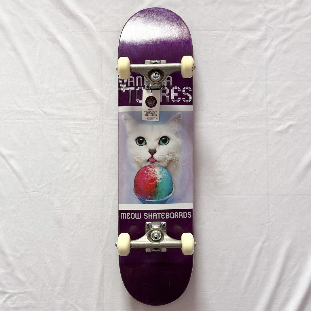 Meow “Kitty” 7.75” x 31.75” Vanessa Torres Model Skateboard Complete