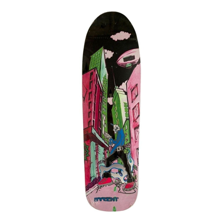 New Deal "Sargent Invader" 9.3” Skateboard Deck — underside graphic view