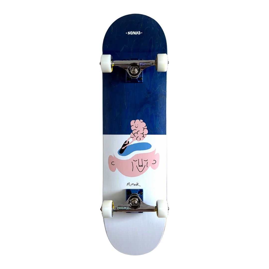 Nomad “Brain” 8.25″ x 32.0″ Custom Skateboard Complete