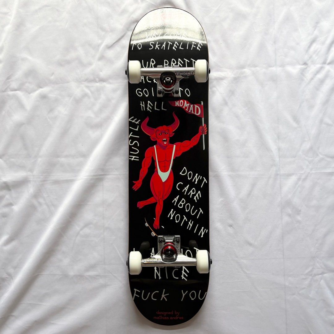 Nomad “Devil”” 7.875” x 31.25” Custom Skateboard Complete
