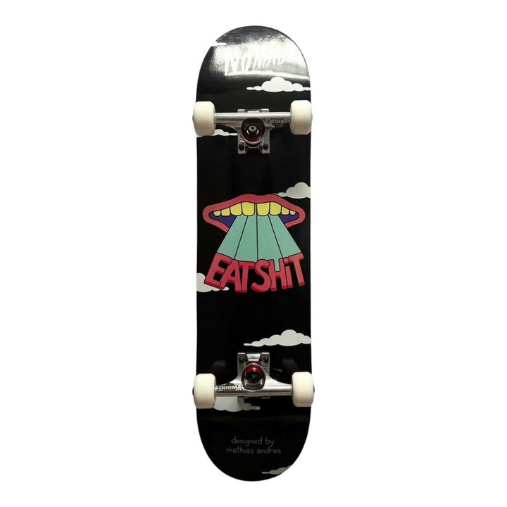 Nomad “Eat” 7.75” / 7.875” Custom Skateboard Complete — underside graphic view