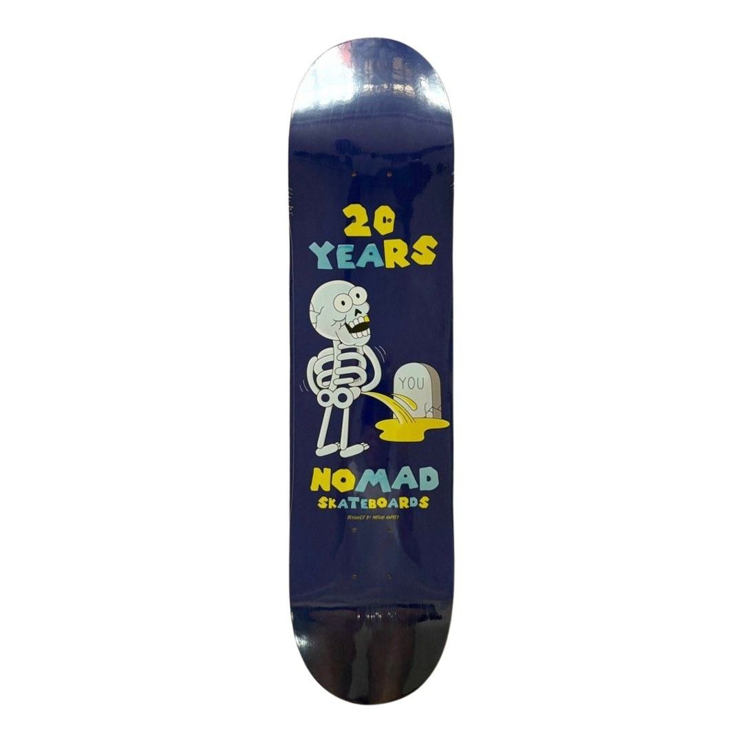 Nomad “Piss” 7.75” Skateboard Deck — underside graphic view