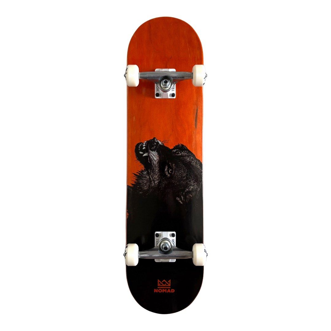Nomad “Wolf” 8.0″ x 31.8″ Custom Skateboard Complete