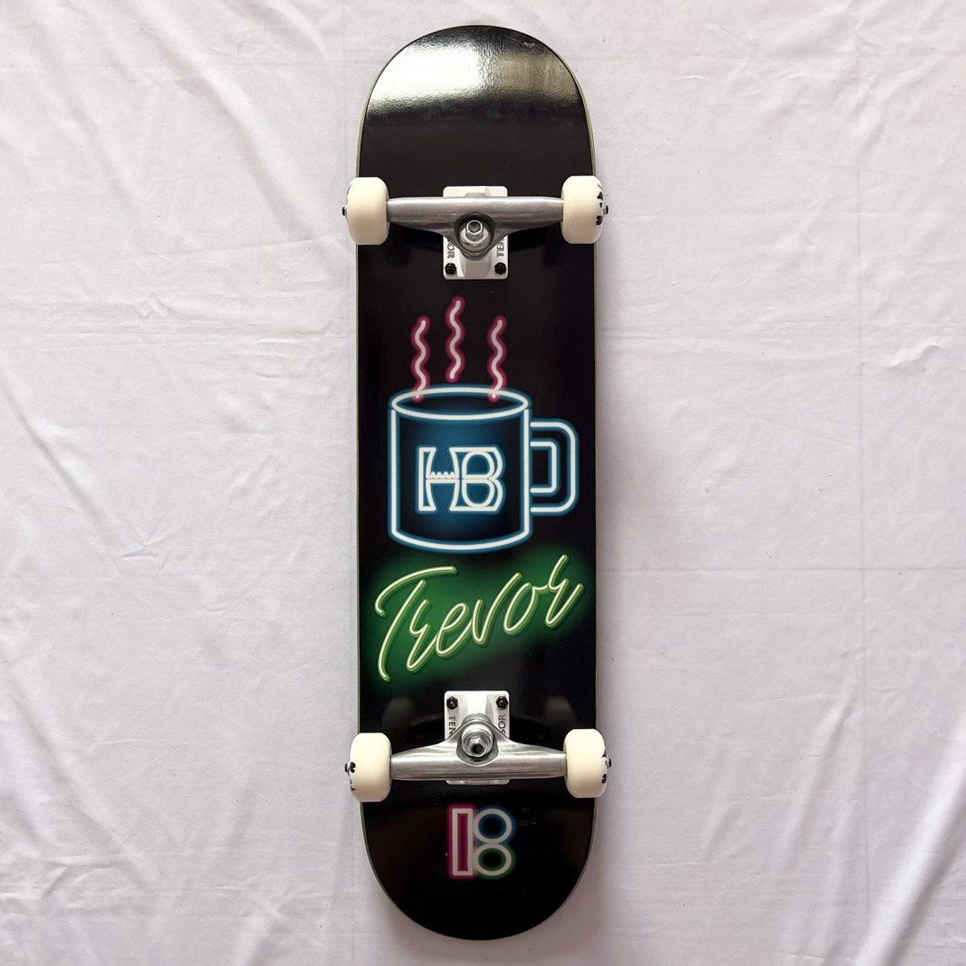 Plan B “Neon Coffee” 8.125” x 31.5” Custom Skateboard Complete