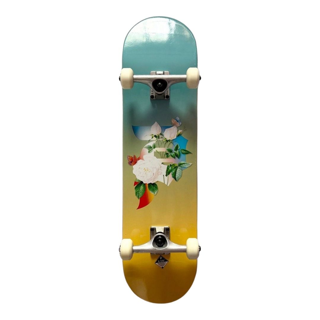 Primitive “Blossom” 8.125” Skateboard Complete — underside graphic view