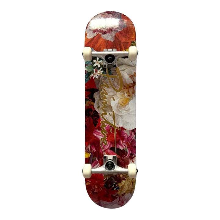 Primitive “Floral” 8.125” Skateboard Complete — underside graphic view