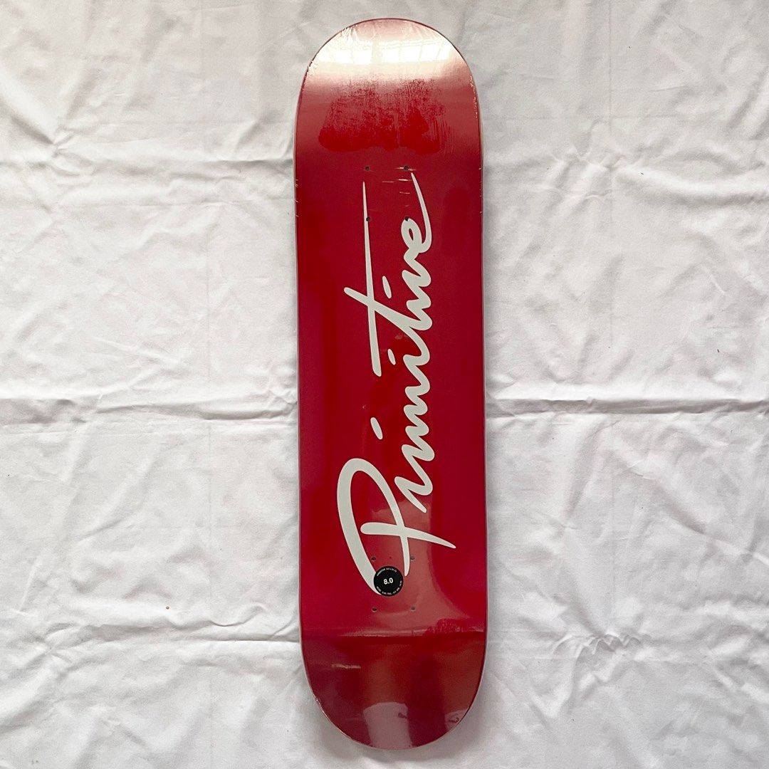 Primitive “Red Signature” 8.0” x 31.75” Skateboard Deck