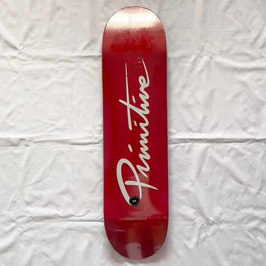 Primitive “Red Signature” 8.0” x 31.75” Skateboard Deck - No Grip