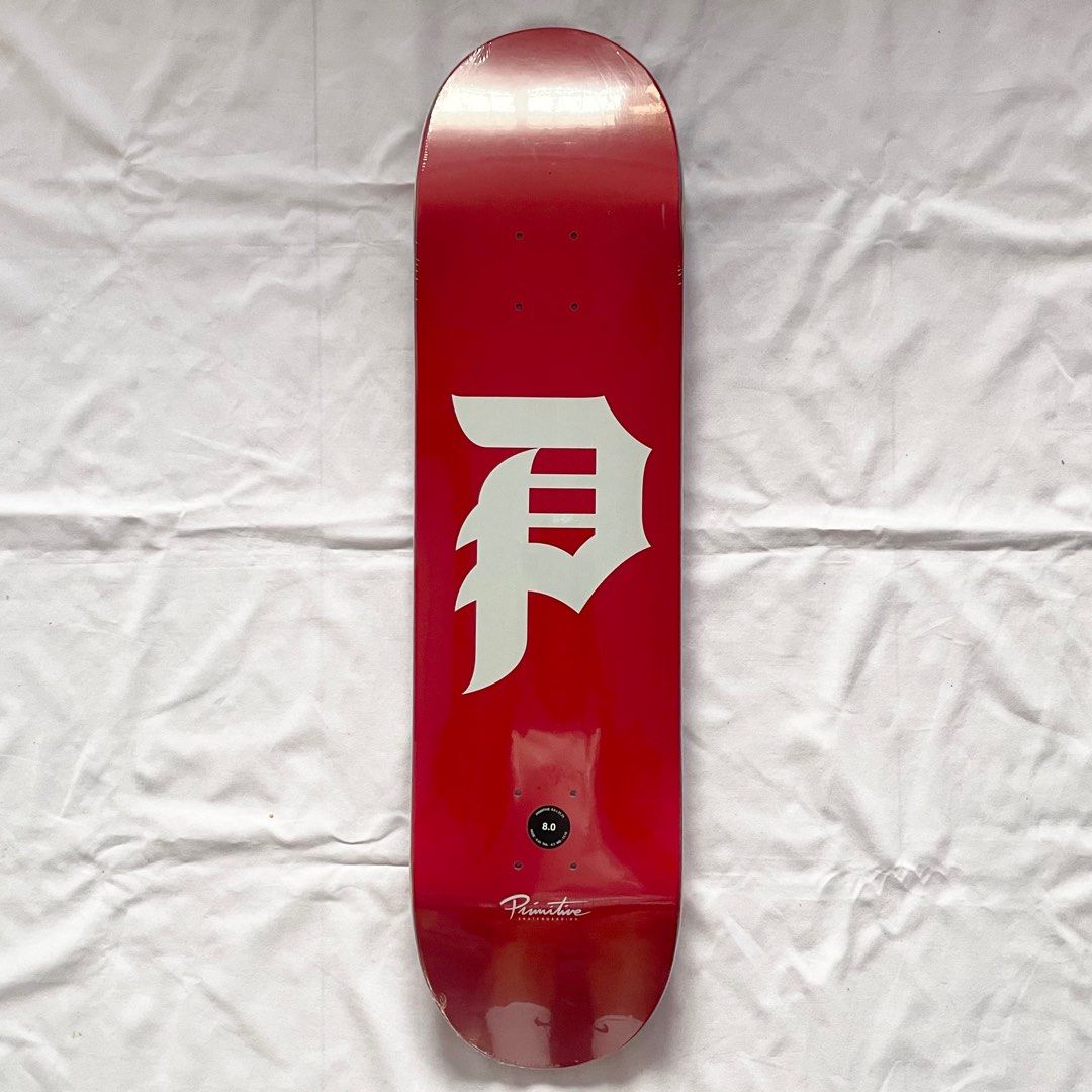 Primitive “Red Core” 8.0” x 31.75” Skateboard Deck