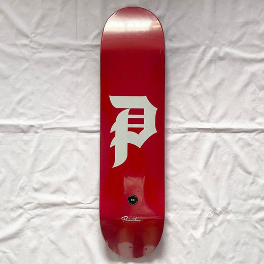 Primitive “Red Core” 8.0” x 31.75” Skateboard Deck - No Grip