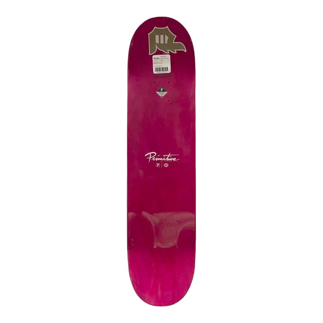 Primitive “Red Core” 8.0” x 31.75” Skateboard Deck — top-ply view