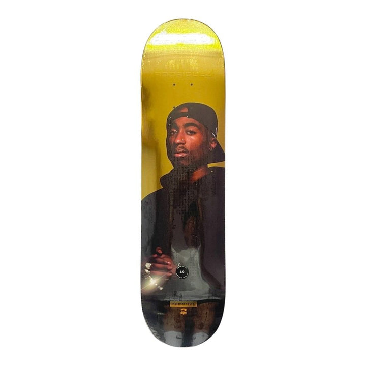 Primitive x 2Pac “Shine” 8.0” x 31.75” Rodriguez Skateboard Deck — underside graphic view