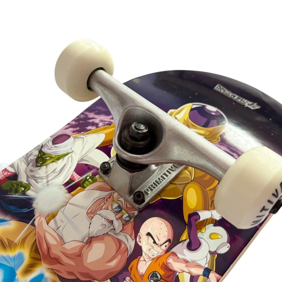 Primitive x Dragon Ball Z “Family” 8.0” Skateboard Complete — angled truck detail