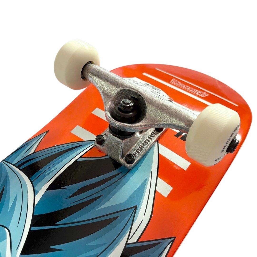 Primitive x Dragon Ball Z “Goku” 8.0” Skateboard Complete — angled truck detail