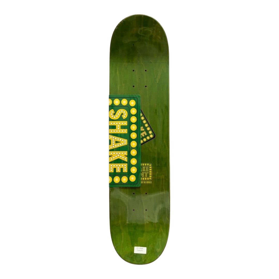 Shake Junt “Candy” 8.0” x 31.4” Skateboard Deck — top-ply view