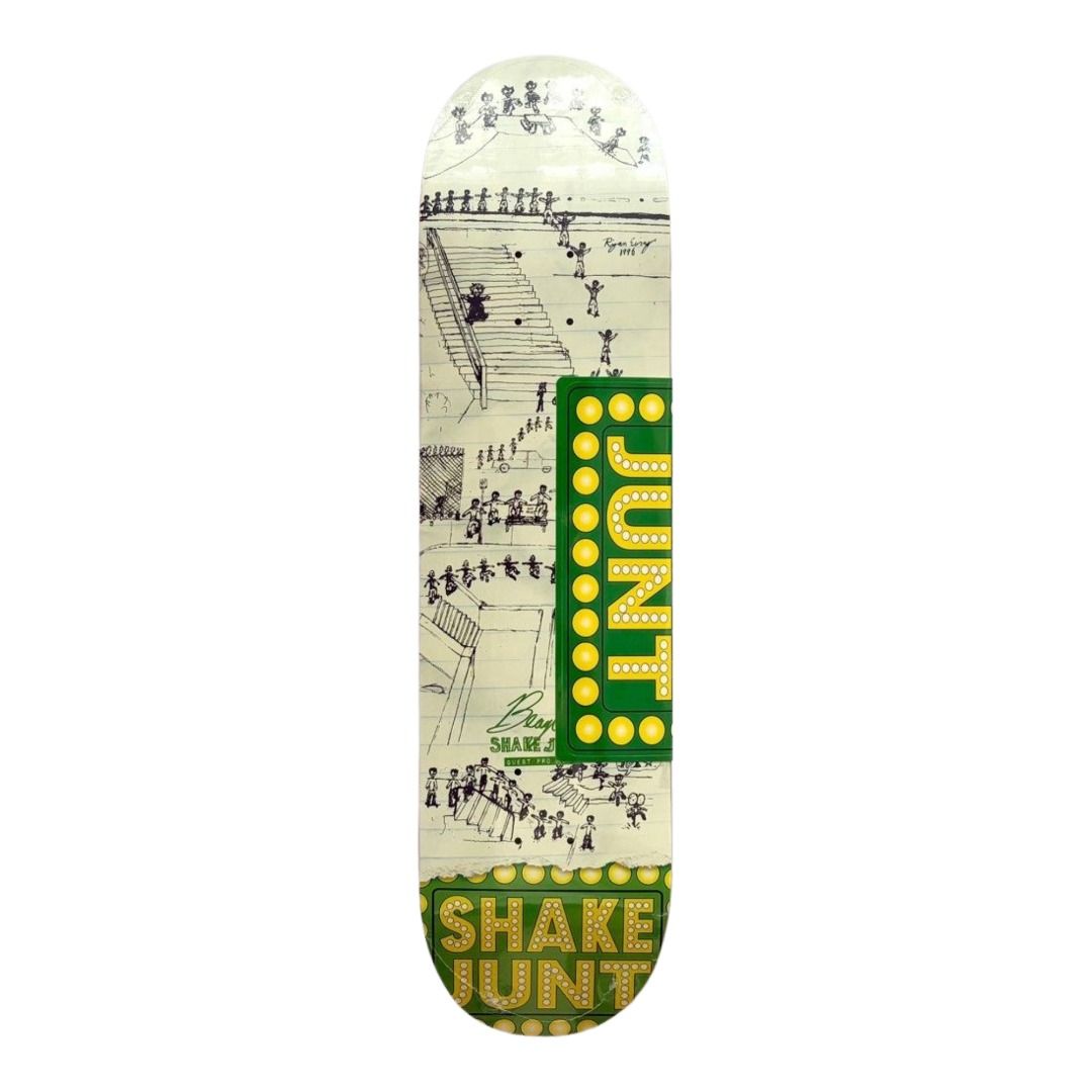 Shake Junt “Duke” 8.0” x 31.4” Josh Beagle Model Skateboard Deck — underside graphic view