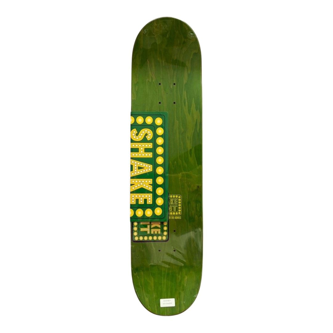 Shake Junt “OG Gold” 8.0” Skateboard Deck — top-ply view