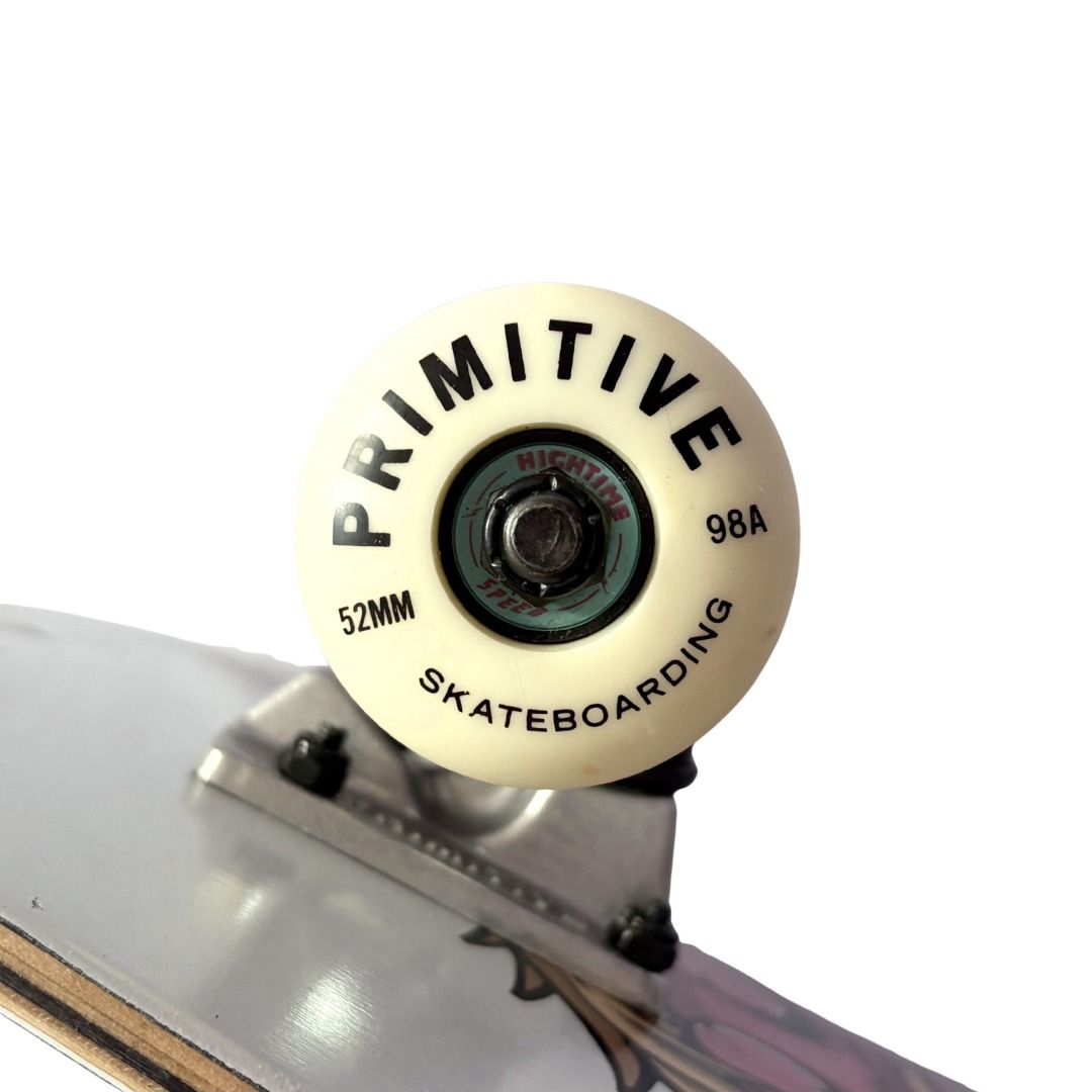 Shox “Shooter” 8.0” Custom Skateboard Complete — wheel close-up