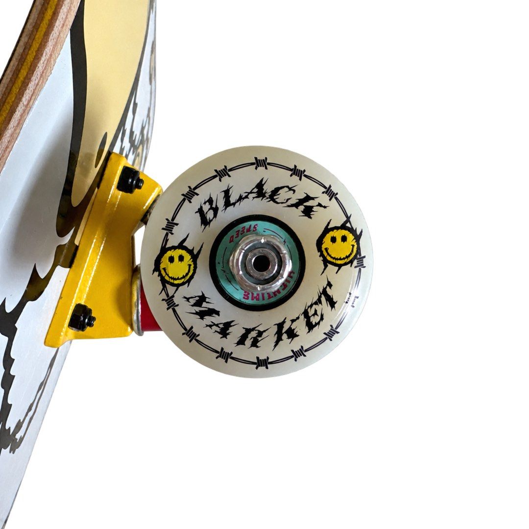 Shox x Etnies “Yellow Shep” 8.5″ x 32.0″ Custom Skateboard Complete