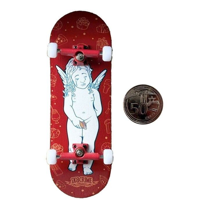 Sk8crime “Angel” 32mm Fingerboard Complete — underside complete view