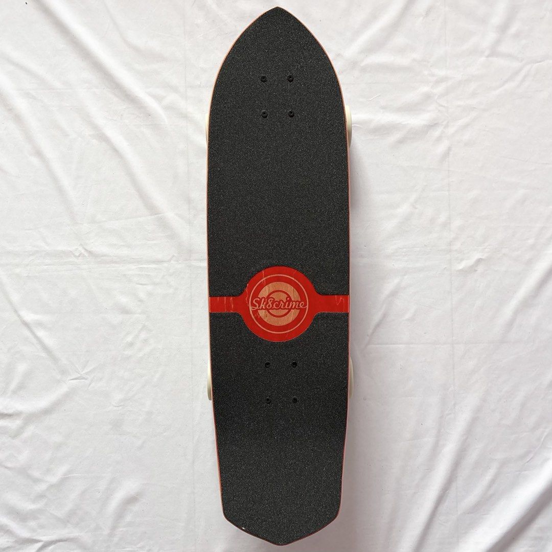 Sk8crime “Arrow” 8.75” x 31.75” Surfskate Cruiser Skateboard Complete