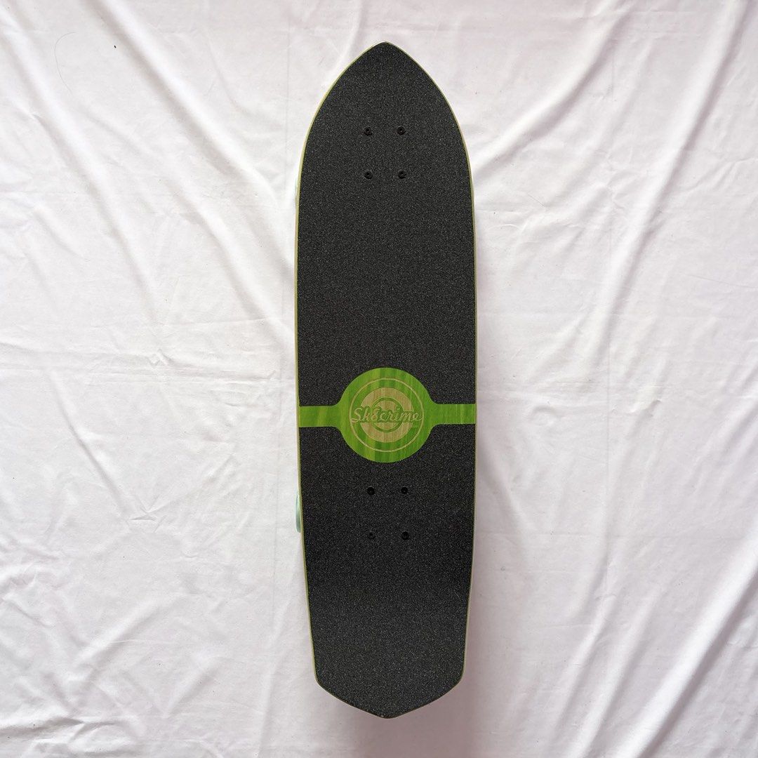 Sk8crime “Chameleons” 8.75” x 31.75” Surfskate Cruiser Skateboard Complete