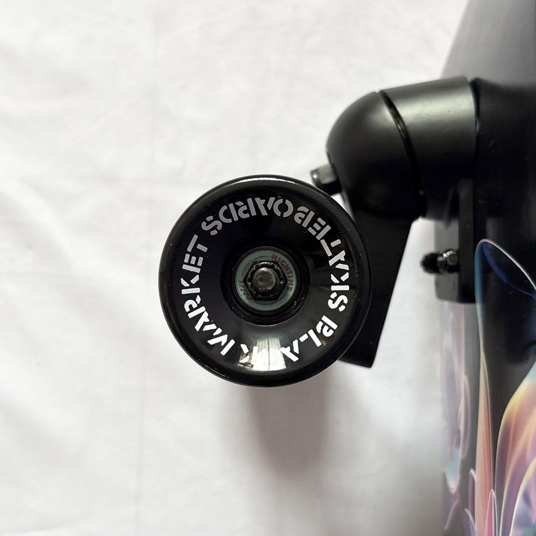 Sk8crime “Luminous” 10” x 31” Surfskate Cruiser Skateboard Complete — wheel close-up