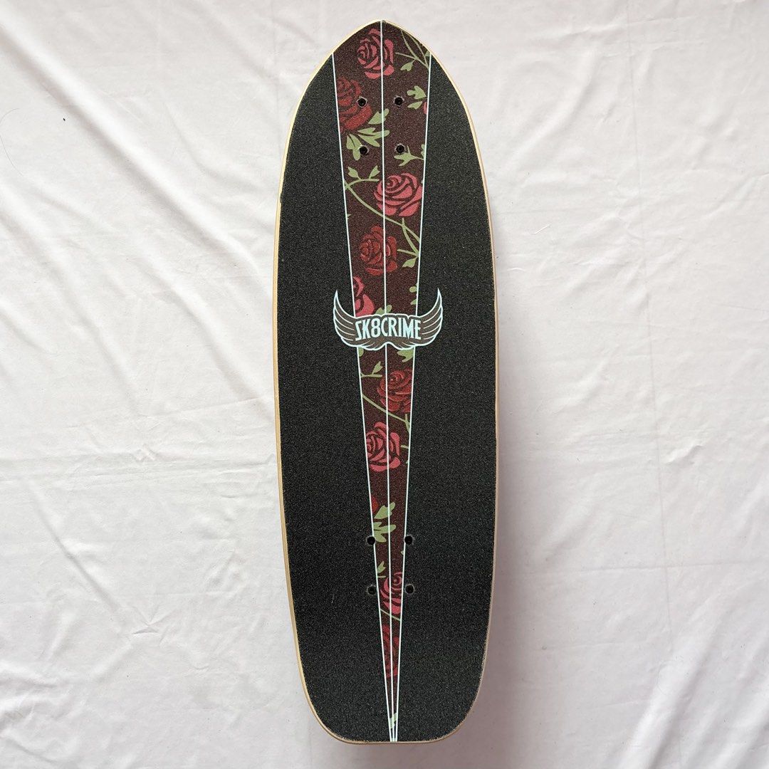 Sk8crime “Slide” 9.75” x 31” Surfskate Cruiser Skateboard Complete