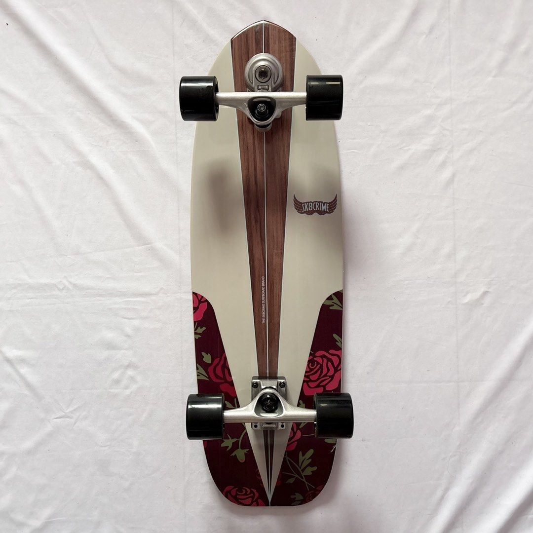 Sk8crime “Slide” 9.75” x 31” Surfskate Cruiser Skateboard Complete