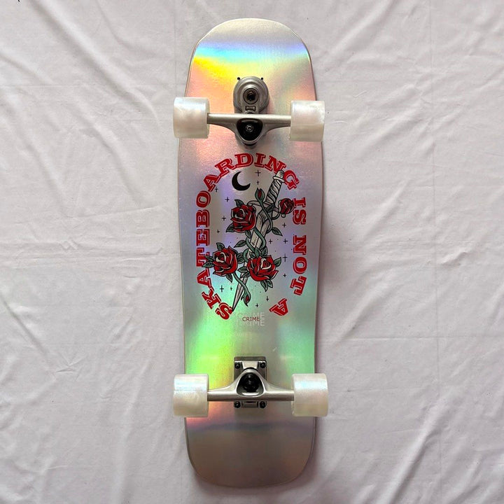 Sk8crime “Sword and Roses” 9.5” x 32” Surfskate Cruiser Skateboard Complete