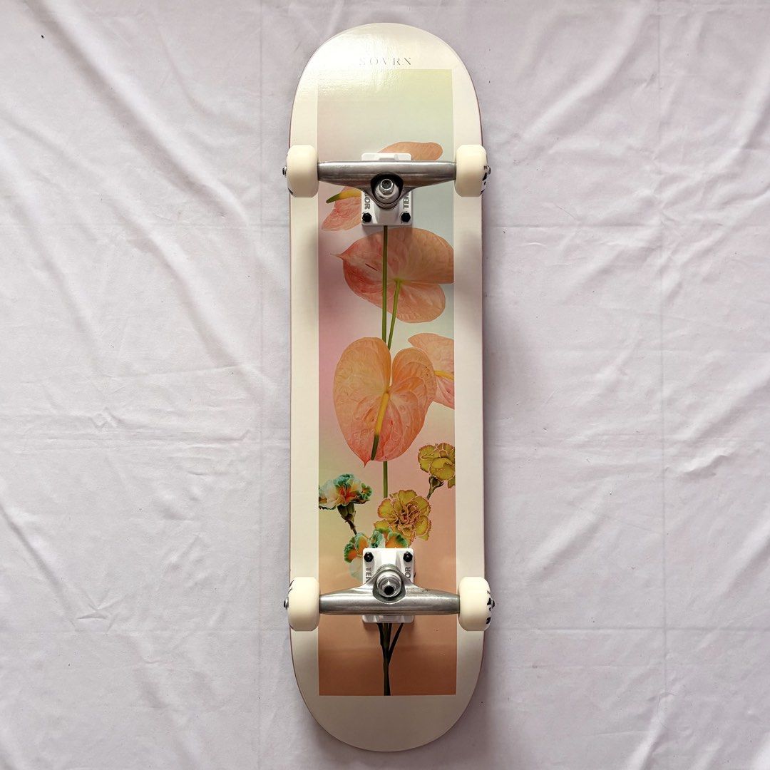 Sovrn “Flowers” 8.25” x 31.75” Custom Skateboard Complete