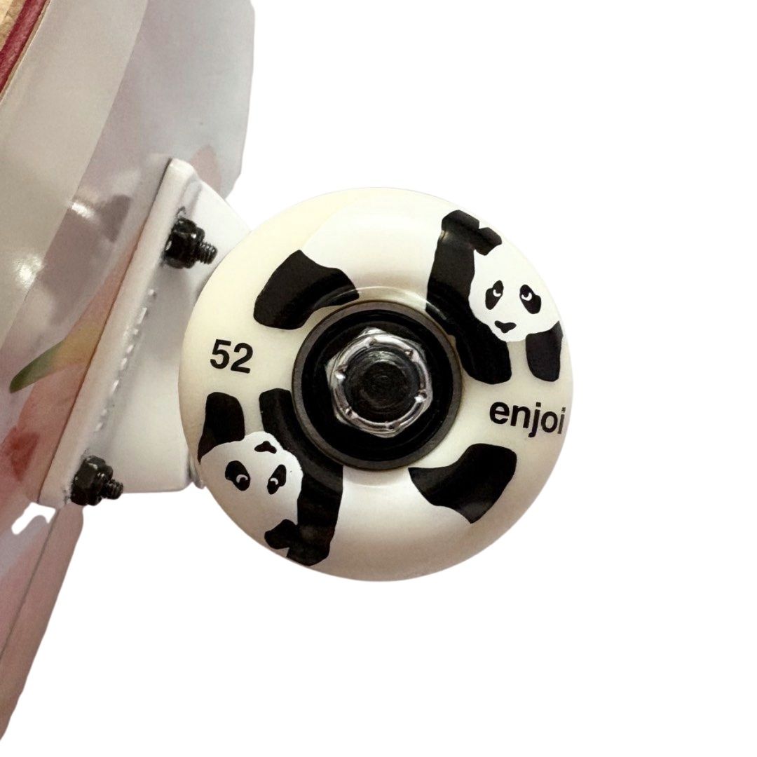 Sovrn “Flowers” 8.25” x 31.75” Custom Skateboard Complete — wheel close-up
