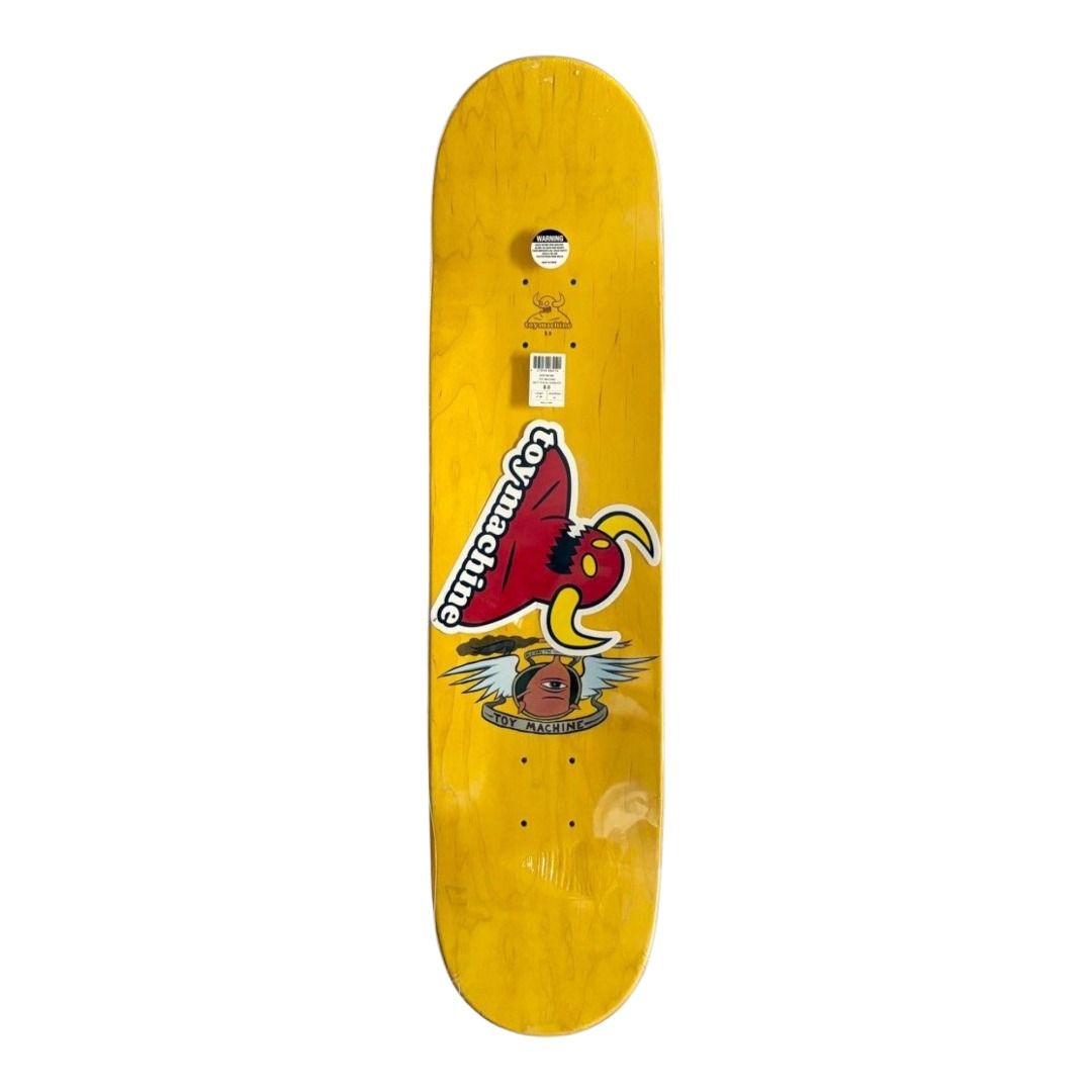 Toy Machine “Bloodshot Eyes” 8.0” x 31.66” Skateboard Deck — top-ply view