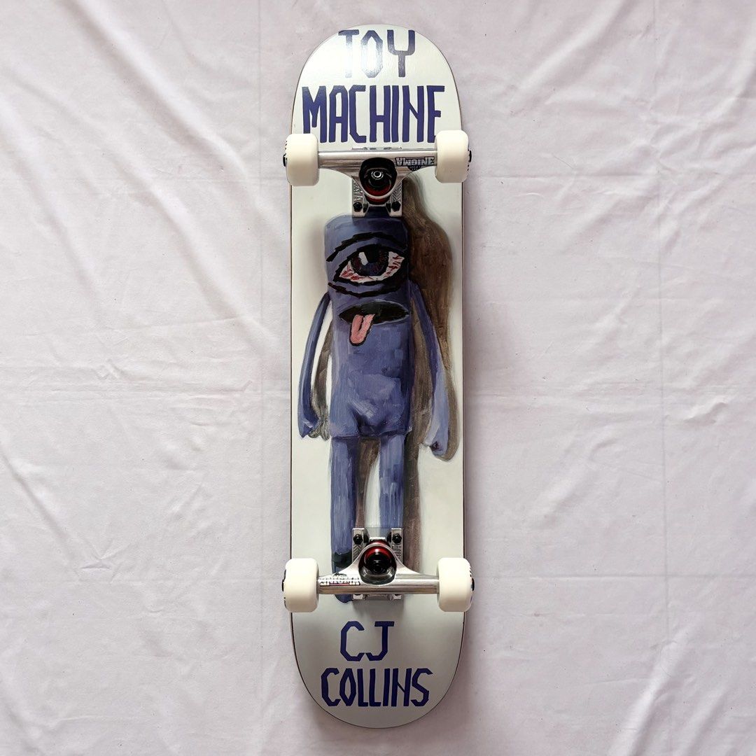 Toy Machine “Blue Mascot” 7.375” CJ Collins Model Custom Skateboard Complete