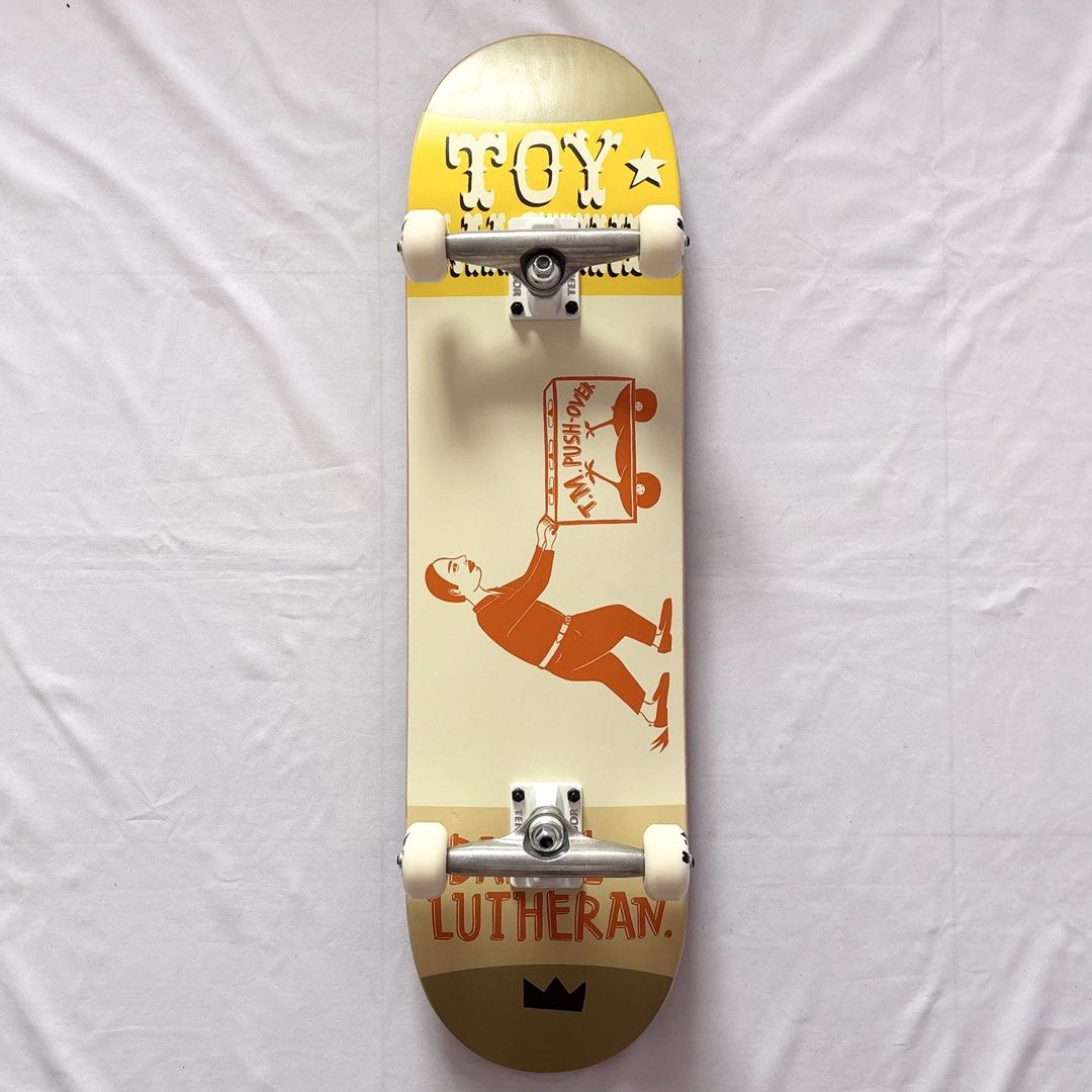 Toy Machine “Cart” 8.38” x 32.1” Daniel Lutheran Model Custom Skateboard Complete