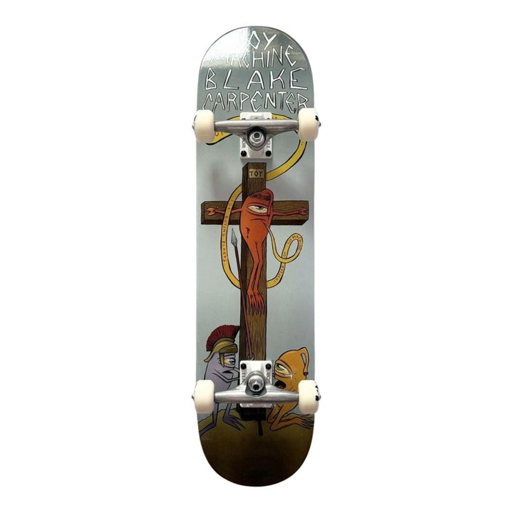Toy Machine “Cross” 8.0” x 31.65” Blake Carpenter Model Custom Skateboard Complete — underside graphic view