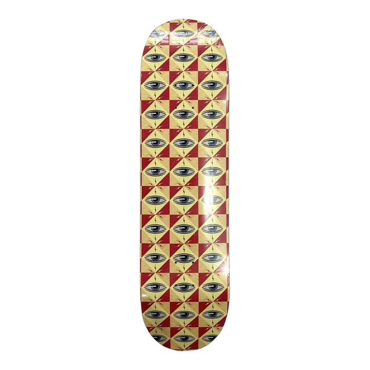Toy Machine “Eyes” 8.5” x 32.35” Skateboard Deck — underside graphic view