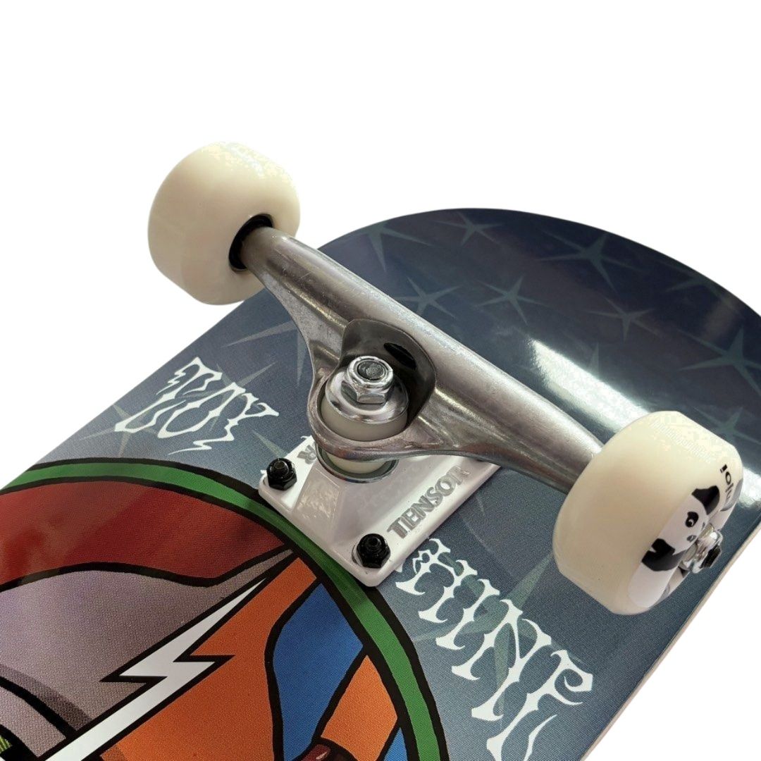 Toy Machine “Lightning” 8.0” x 31.6” Custom Skateboard Complete — angled truck detail