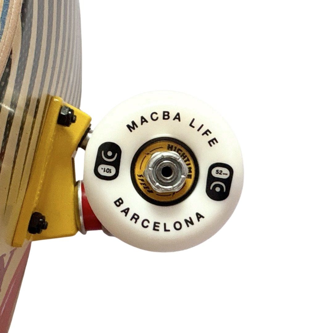 Toy Machine “Moon Man” 8.5” x 32.25” Custom Skateboard Complete — wheel close-up