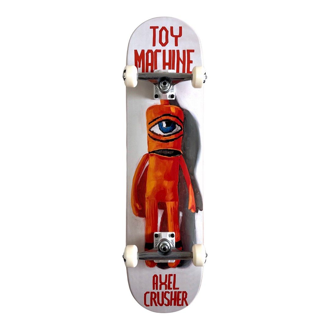 Toy Machine “Orange Doll” 7.675″ / 8.0″ Axel Crusher Pro Model Custom Skateboard Complete