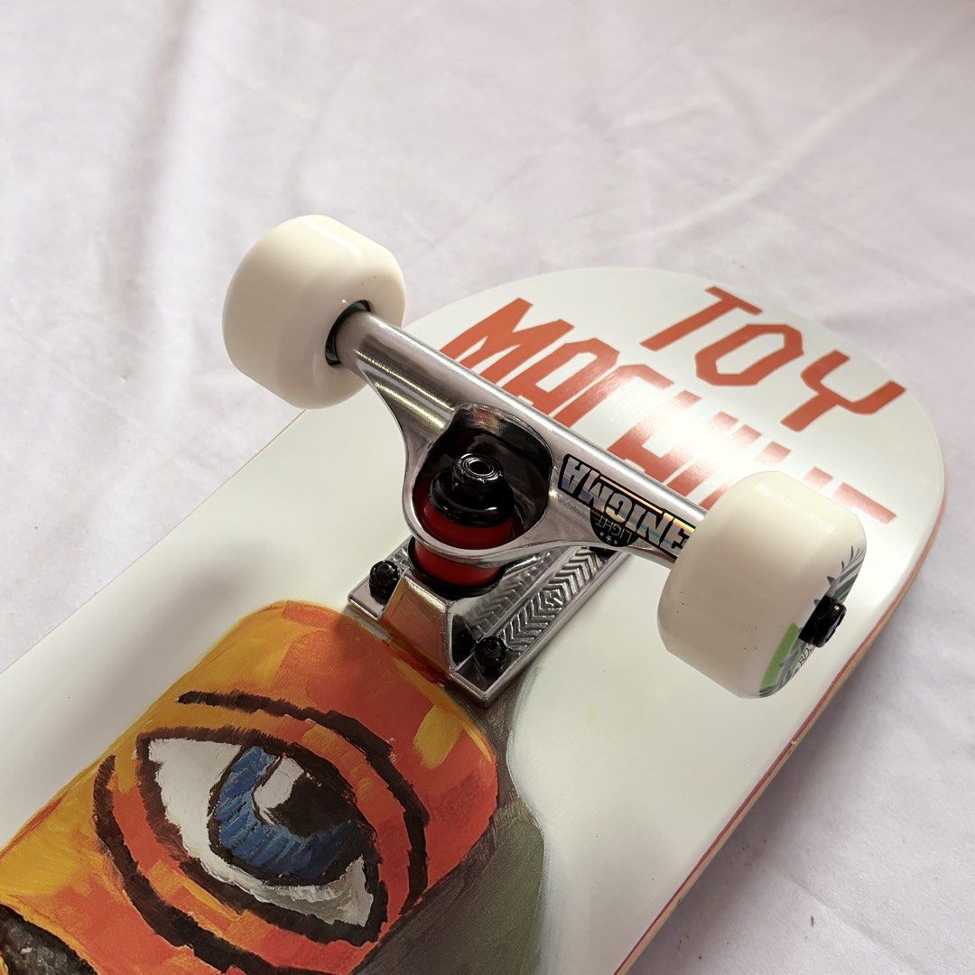 Toy Machine “Orange Mascot” 7.675” x 31” Axel Crusher Model Custom Skateboard Complete