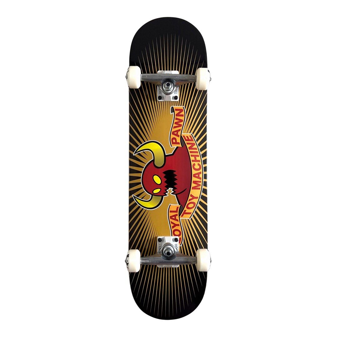 Toy Machine “Royal Pawn” 8.0” x 31.6” Custom Skateboard Complete — underside graphic view